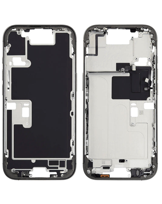 Middle Frame with Photo Capture Button and Small Parts for iPhone 16 Pro (BLACK TITANIUM) (International Version) (OEM Pull A Grade)