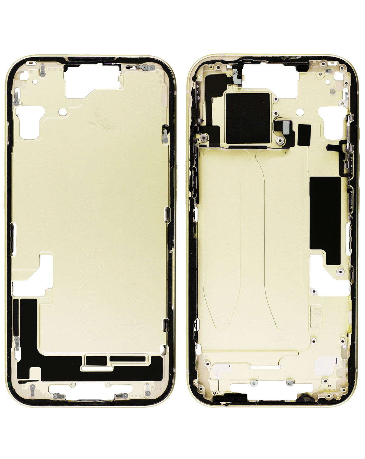 Middle Frame with Parts for iPhone 15 (YELLOW) (International Version) (OEM Pull A Grade)