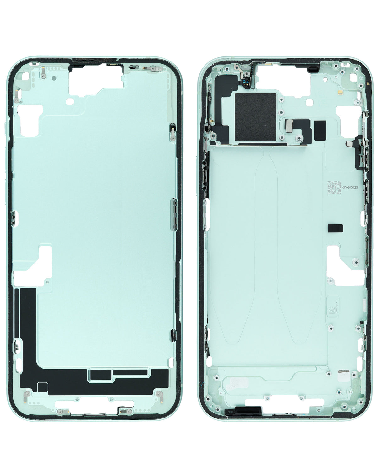 Middle Frame with Parts for iPhone 15 Plus (GREEN) (International Version) (OEM Pull A Grade)