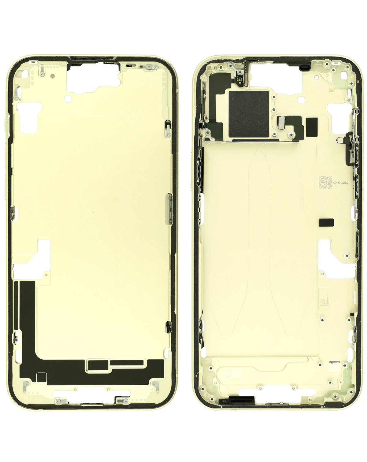 Middle Frame with Parts for iPhone 15 Plus (YELLOW) (International Version) (OEM Pull A Grade)