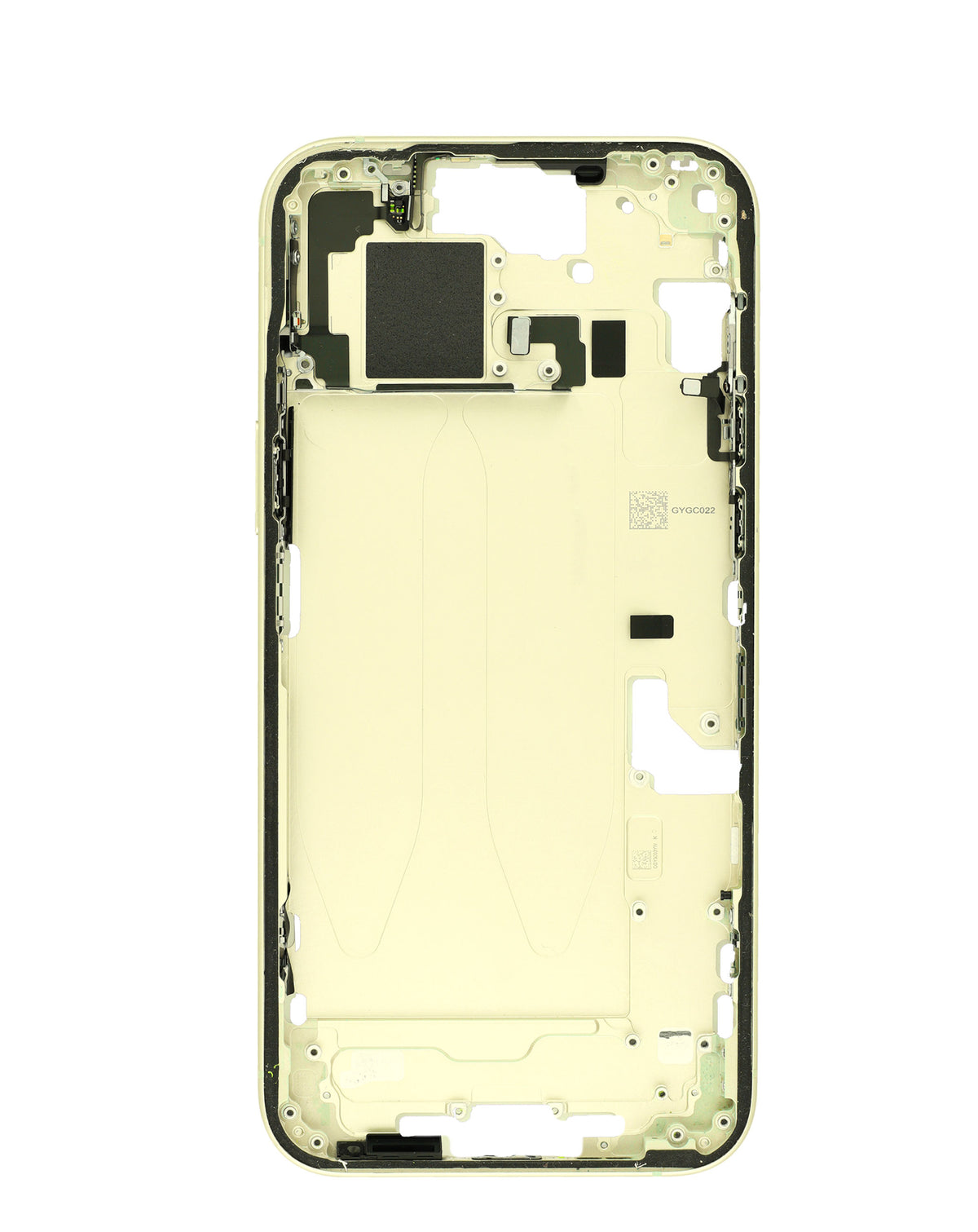 Middle Frame with Parts for iPhone 15 Plus (YELLOW) (International Version) (OEM Pull A Grade)