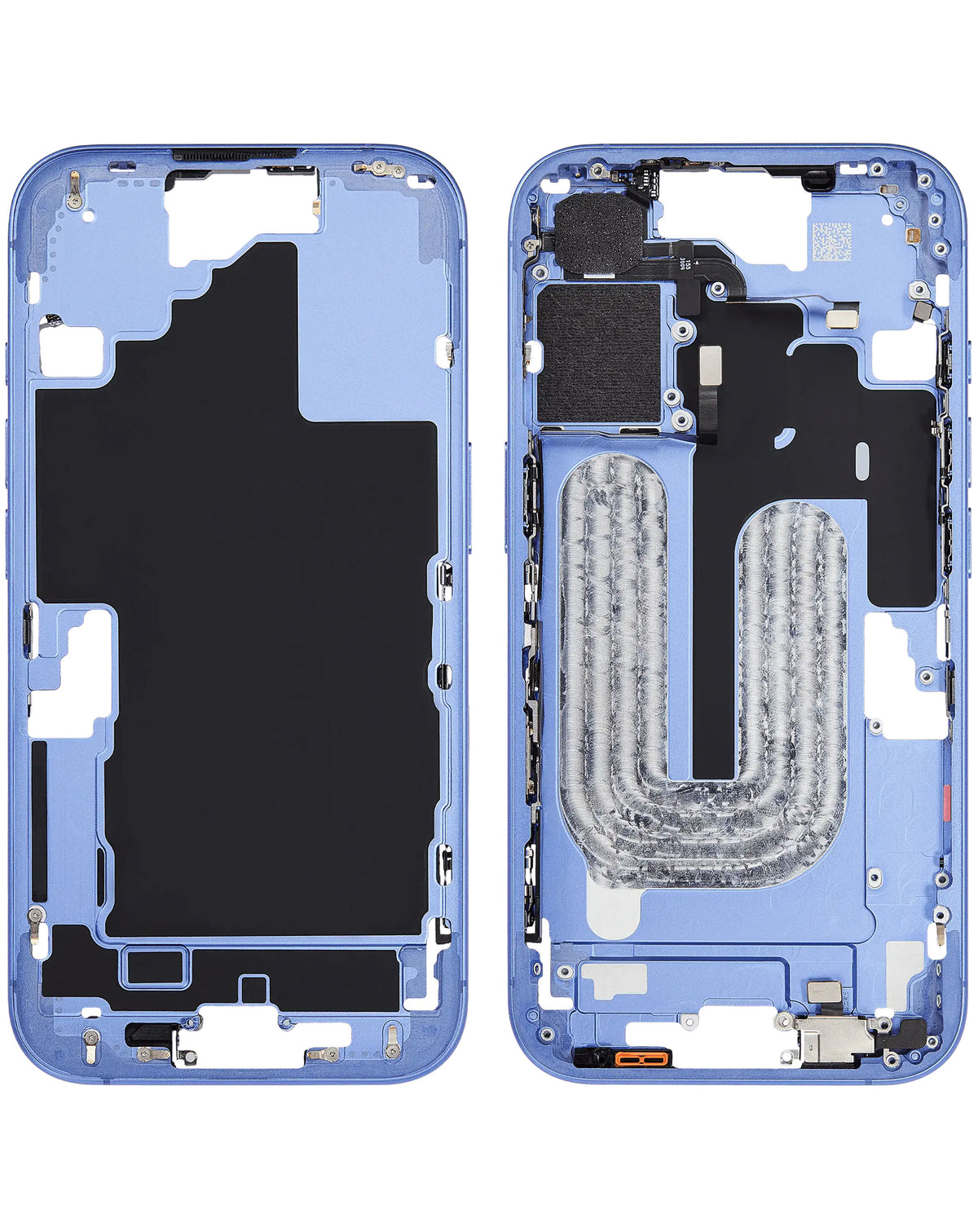 Middle Frame with Photo Capture Button and Small Parts for iPhone 16 (ULTRAMARINE) (International Version) (OEM Pull A Grade)