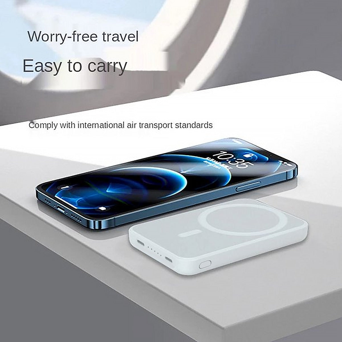 Wireless Charging MS Power Bank (WHITE) (10000 mAh / 15W) (Only Ground Shipping)