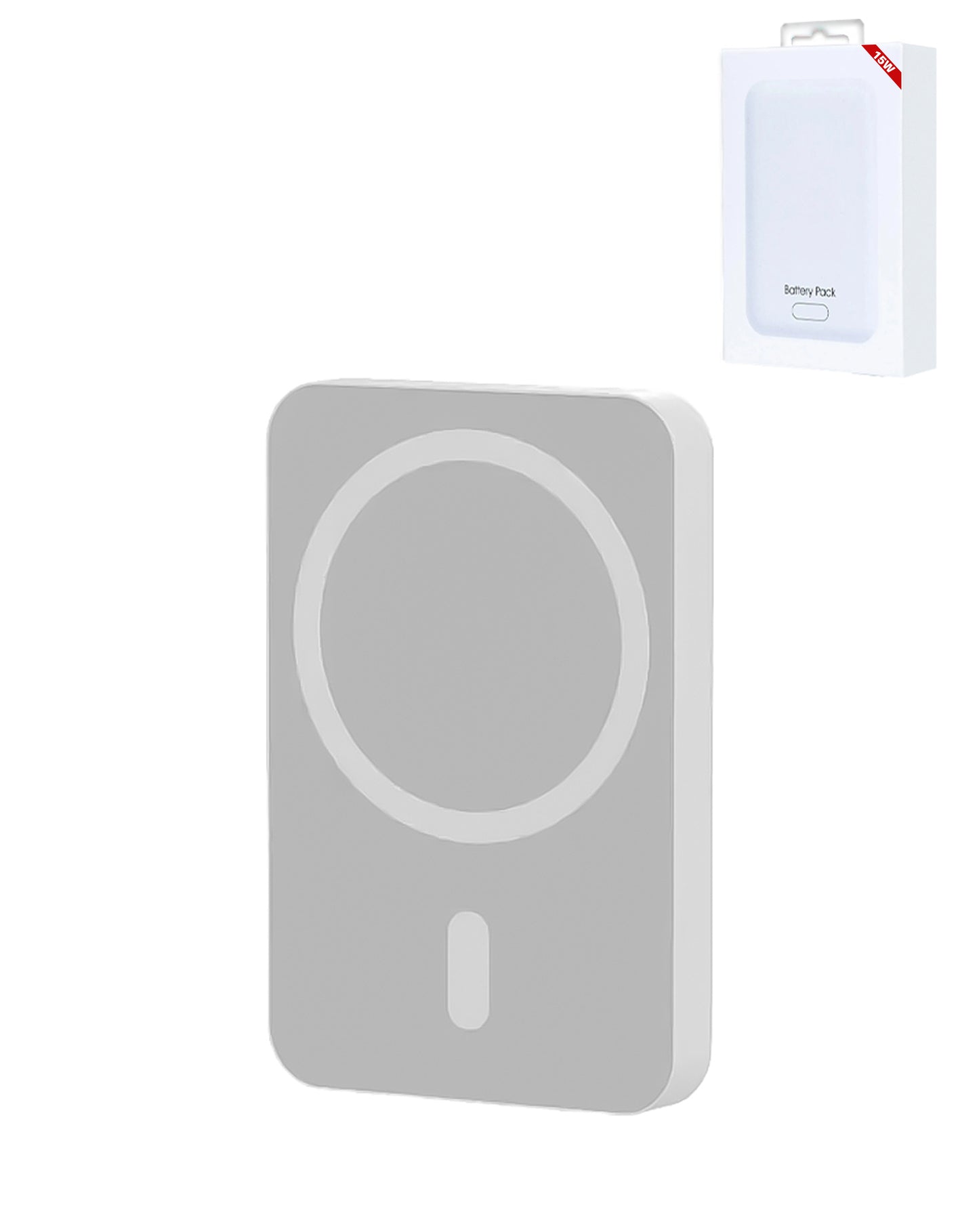 Wireless Charging MS Power Bank (WHITE) (10000 mAh / 15W) (Only Ground Shipping)