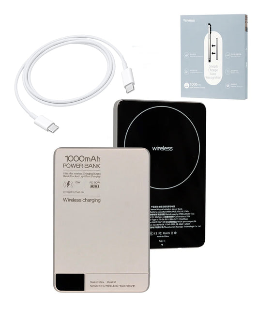 Q1 Magnetic 15W Wireless / 20W PD Power Bank with USB-C (10000 mAh) (Only Ground Shipping)
