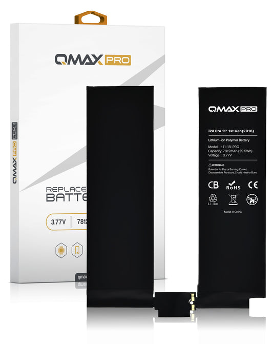 QMAX Replacement Battery for iPad Pro 11 (1st Gen / 2018) (7812 mAh)