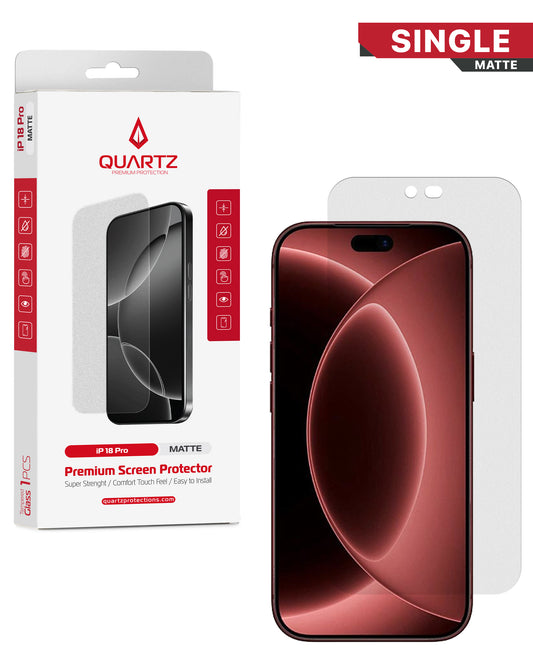 QUARTZ Matte Tempered Glass for iPhone 18 Pro (Single Pack)