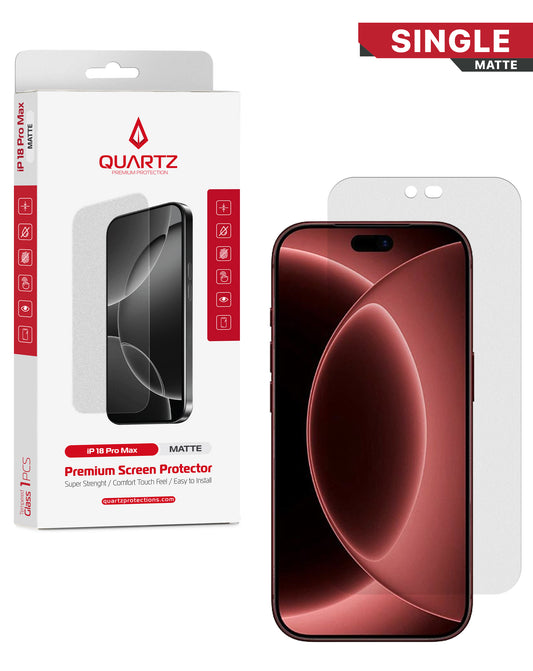 QUARTZ Matte Tempered Glass for iPhone 18 Pro Max (Single Pack)