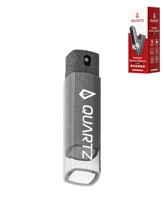 QUARTZ Portable Screen Cleaner with Microfiber Coated Body and Acrylic Cover (Only Ground Shipping)
