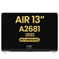LCD Assembly (SILVER) (Refurbished) for MacBook Air 13" (A2681 / Mid 2022)