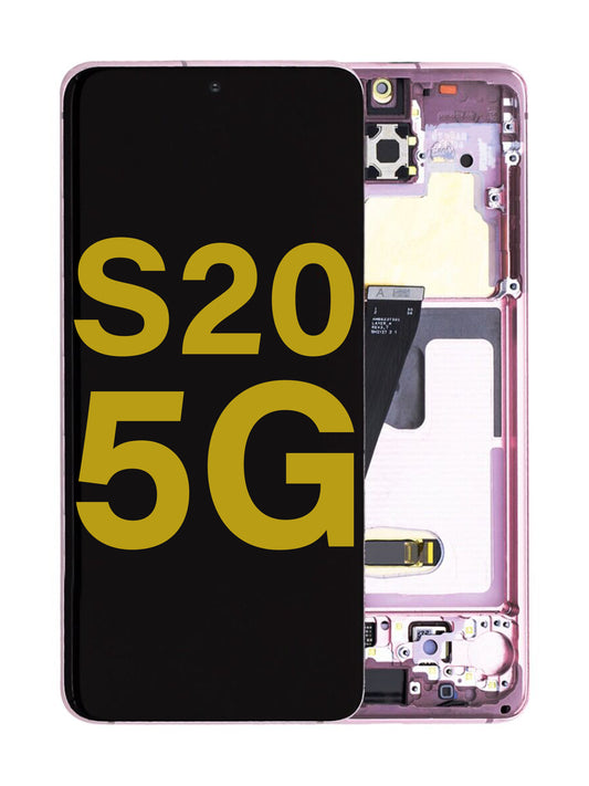 SGS S20 (5G) Screen Assembly (With The Frame) (Refurbished) (Cloud Pink)