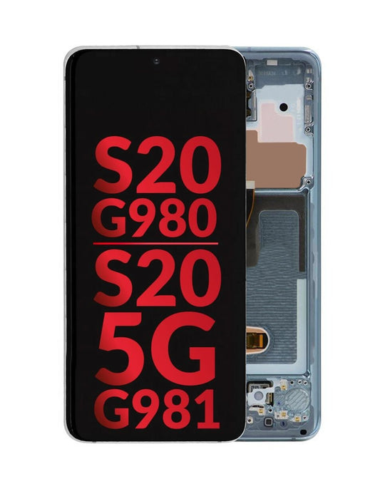 SGS S20 (5G) Screen Assembly (With The Frame) (OLED) (Cloud Blue)