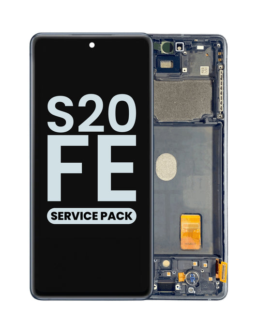 OLED Assembly with Frame for Galaxy S20 FE G780 (CLOUD NAVY) (Service Pack)