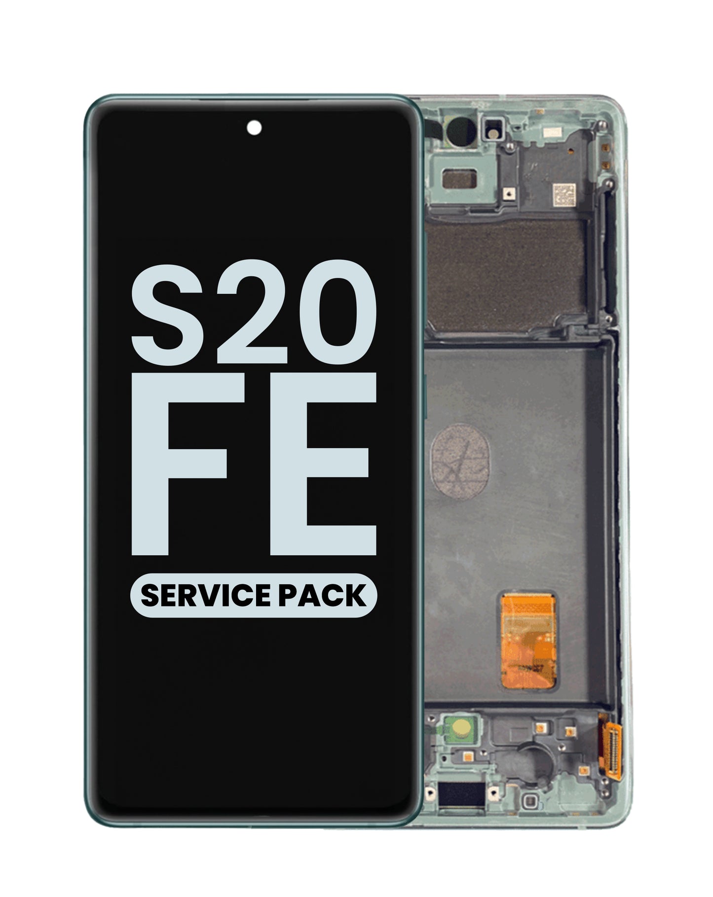 OLED Assembly with Frame for Galaxy S20 FE G780 (CLOUD MINT) (Service Pack)