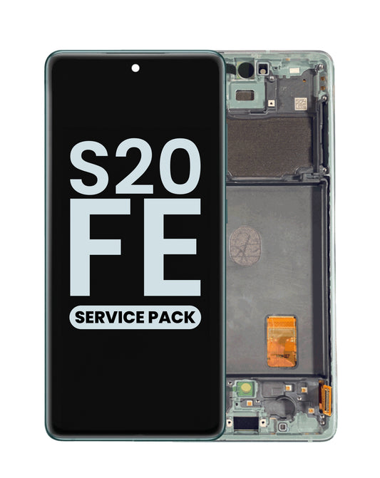 OLED Assembly with Frame for Galaxy S20 FE G780 (CLOUD MINT) (Service Pack)