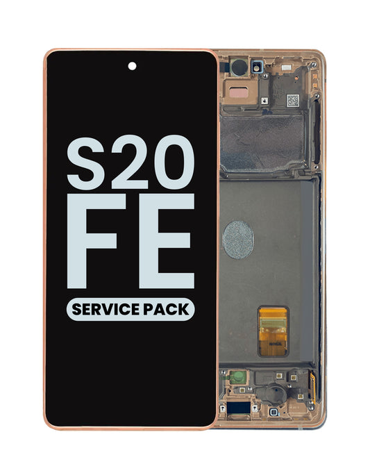 OLED Assembly with Frame for Galaxy S20 FE G780 (CLOUD ORANGE) (Service Pack)