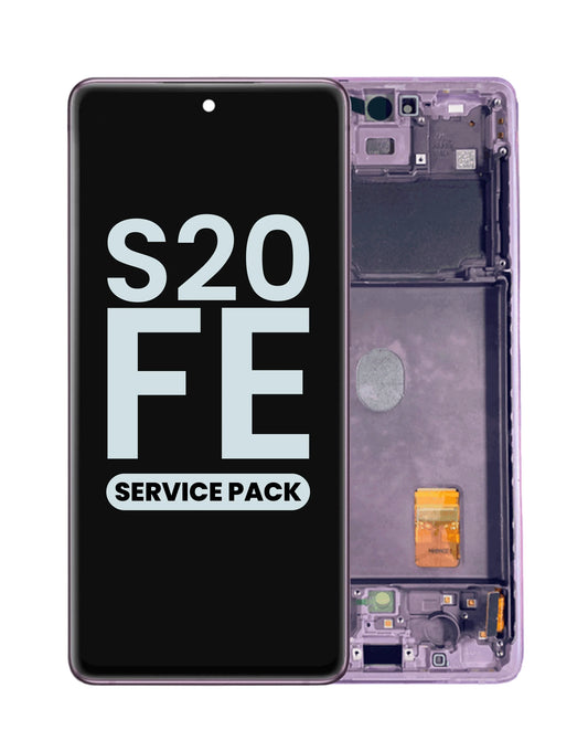 OLED Assembly with Frame for Galaxy S20 FE G780 (CLOUD LAVANDER) (Service Pack)