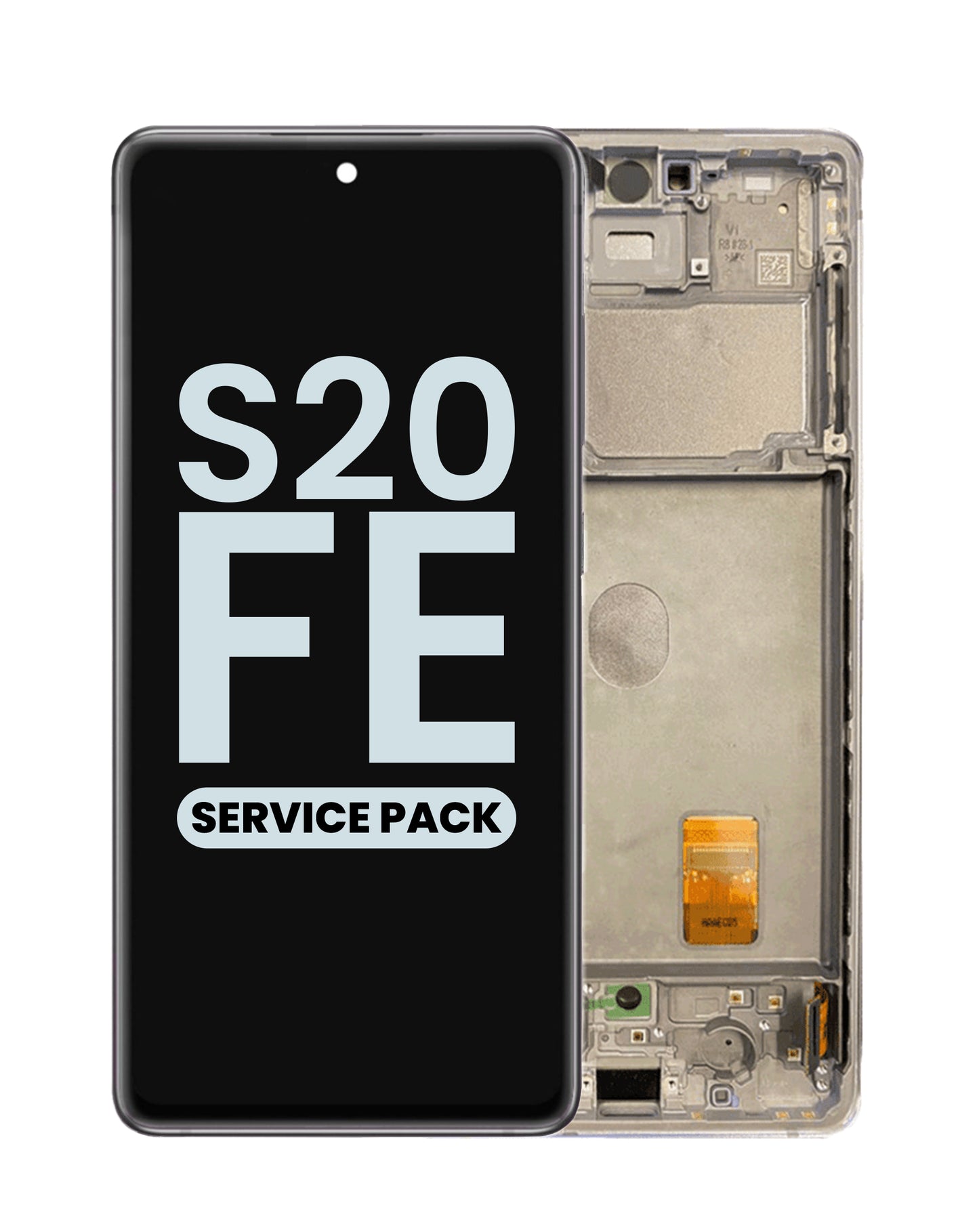 OLED Assembly with Frame for Galaxy S20 FE G780 (CLOUD WHITE) (Service Pack)
