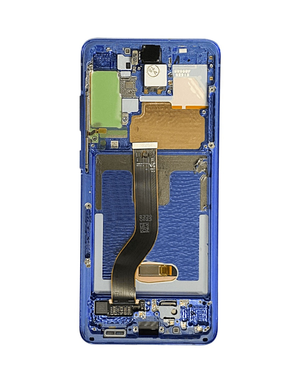 OLED Assembly with Frame for Galaxy S20 Plus 5G (G985 / G986) (AURA BLUE) (Aftermarket OLED)