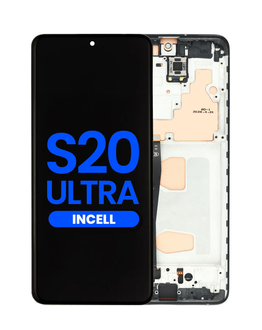 LCD Assembly with Frame for Galaxy S20 Ultra (S988) (COSMIC BLACK) (Aftermarket Incell) (Does not support Fingerprint)