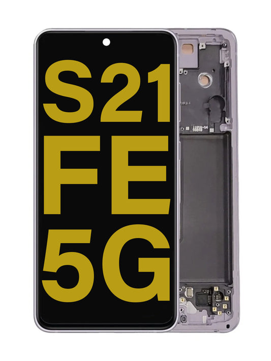 SGS S21 FE 5G (NA&US Version) Screen Assembly (With The Frame) (Refurbished) (Lavender)