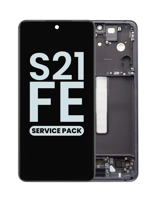 OLED Assembly with Frame for Galaxy S21 FE G990 (GRAPHITE) (Service Pack)