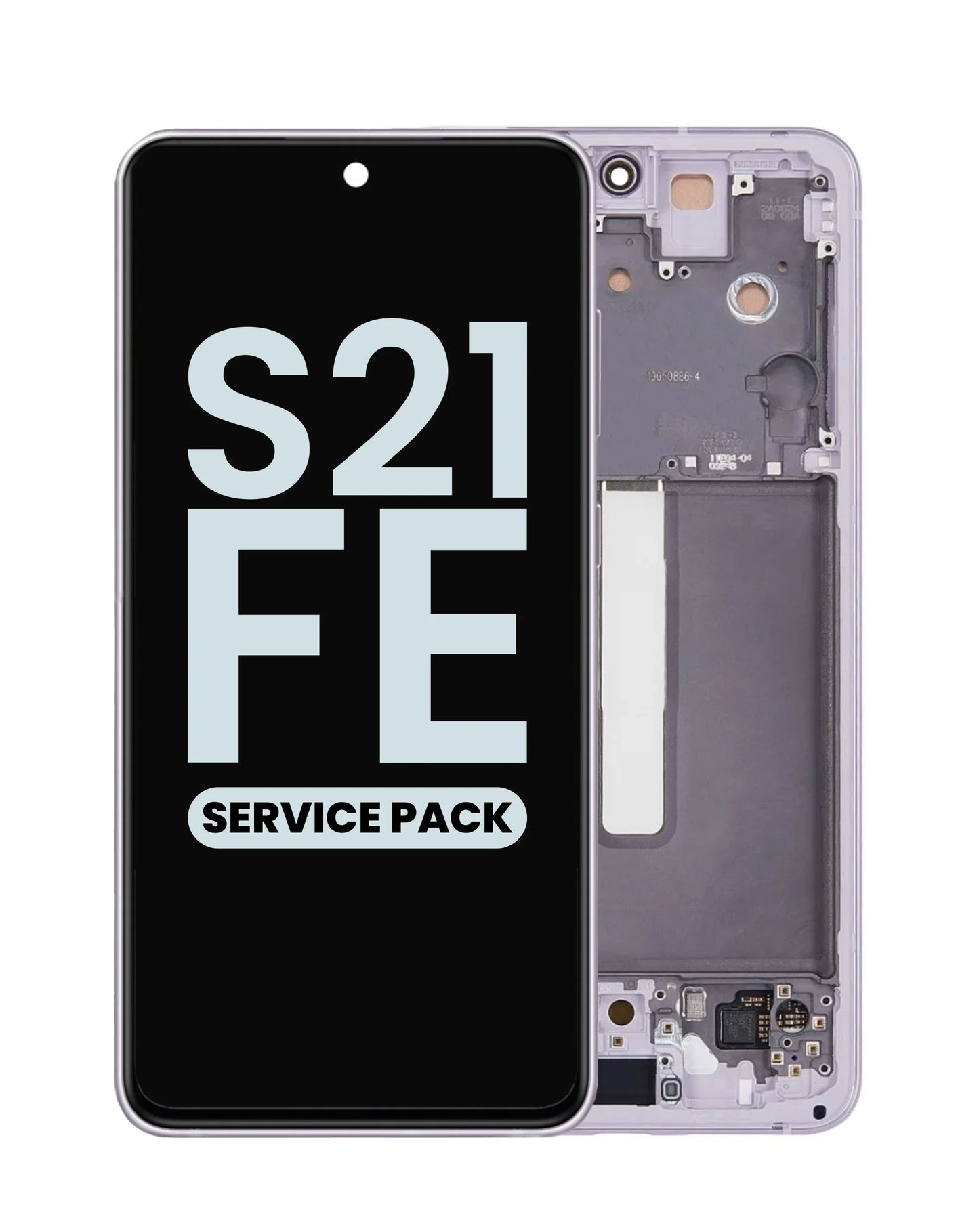 OLED Assembly with Frame for Galaxy S21 FE G990 (LAVENDER) (Service Pack)