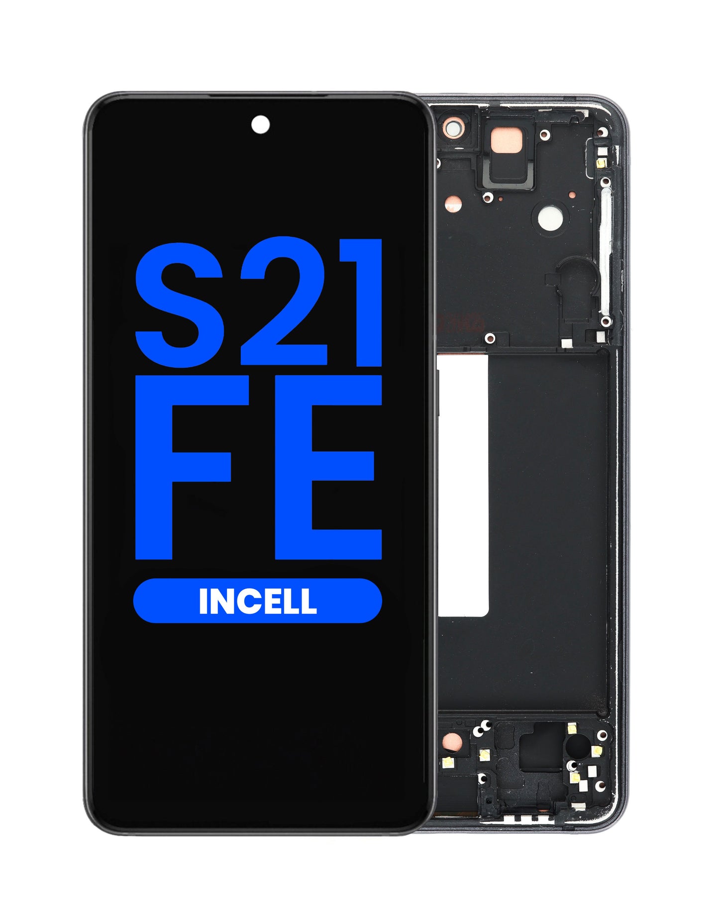 LCD Assembly with Frame for Galaxy S21 FE (G990) (GRAPHITE) (Aftermarket Incell) (Does not support Fingerprint)