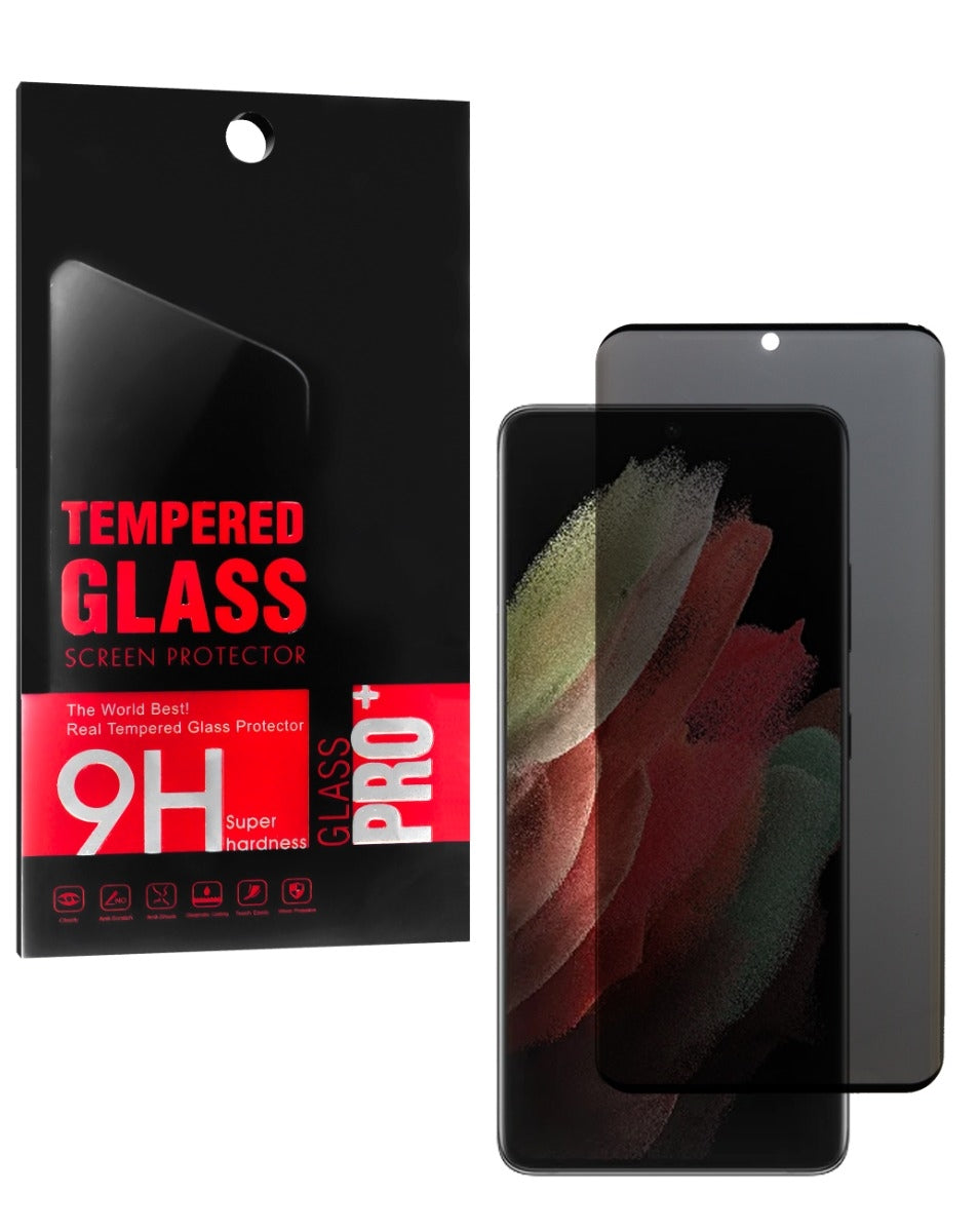 Privacy Tempered Glass for Galaxy S21 Ultra (Case Friendly / Anti-Spy / 1 Piece)