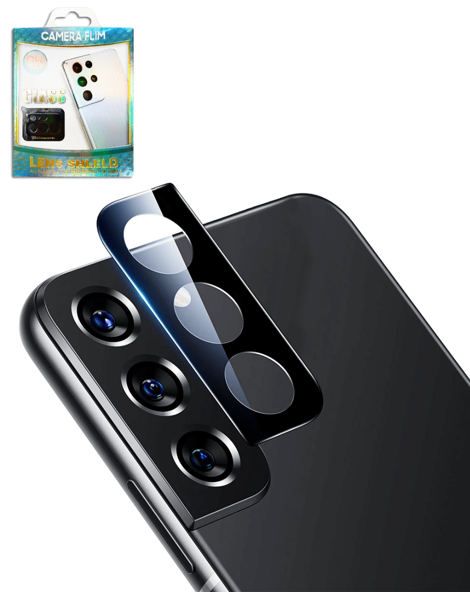 Back Camera Tempered Glass for Galaxy S22 / S22 Plus (BLACK)