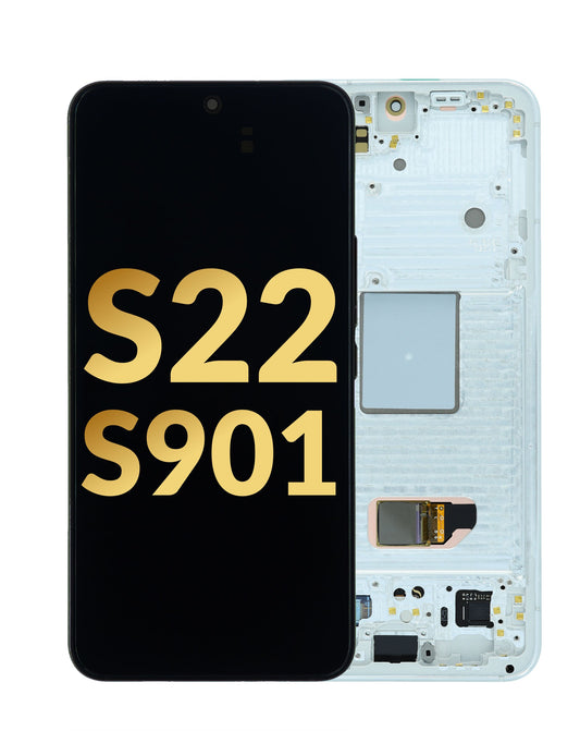 SGS S22 (5G) Screen Assembly (With The Frame) (Refurbished) (White)