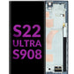LCD Assembly with Frame for Galaxy S22 Ultra (S908) (PHANTOM BLACK) (Aftermarket INCELL) (Does not support Fingerprint)