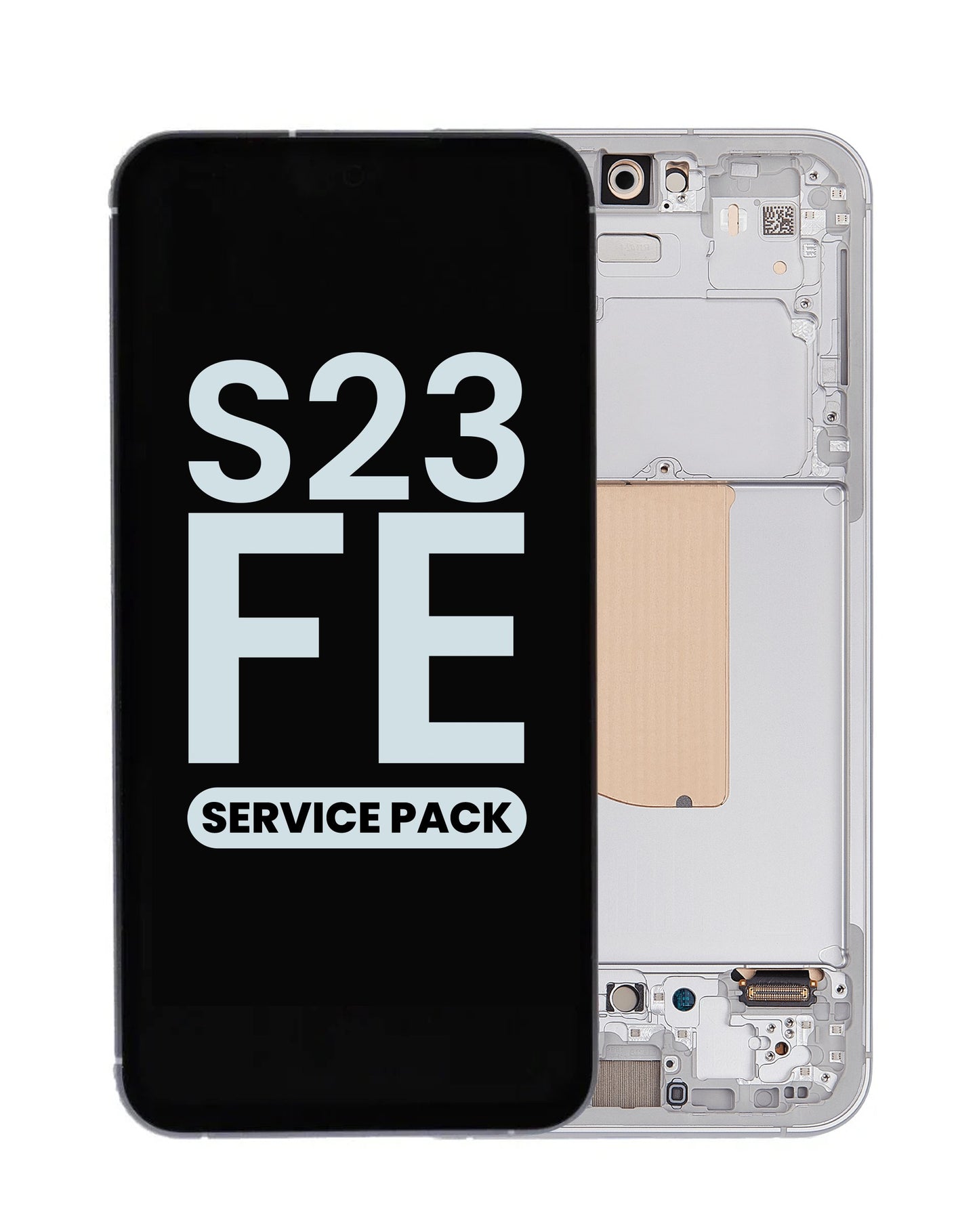 OLED Assembly with Frame for Galaxy S23 FE 5G (S711) (CREAM) (Service Pack)