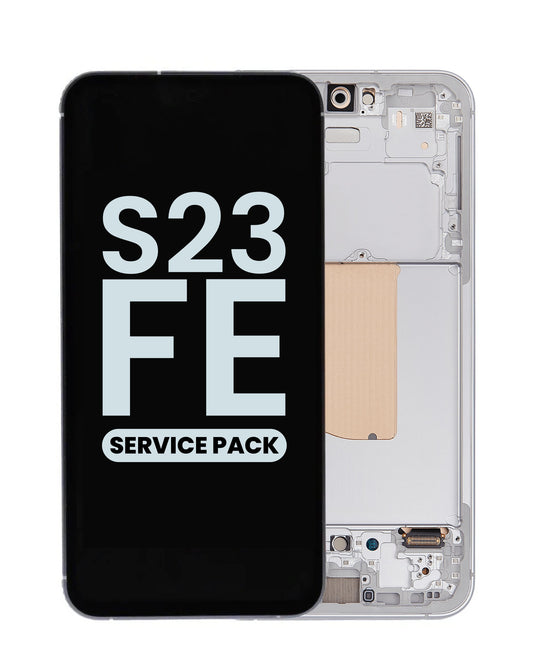OLED Assembly with Frame for Galaxy S23 FE 5G (S711) (CREAM) (Service Pack)
