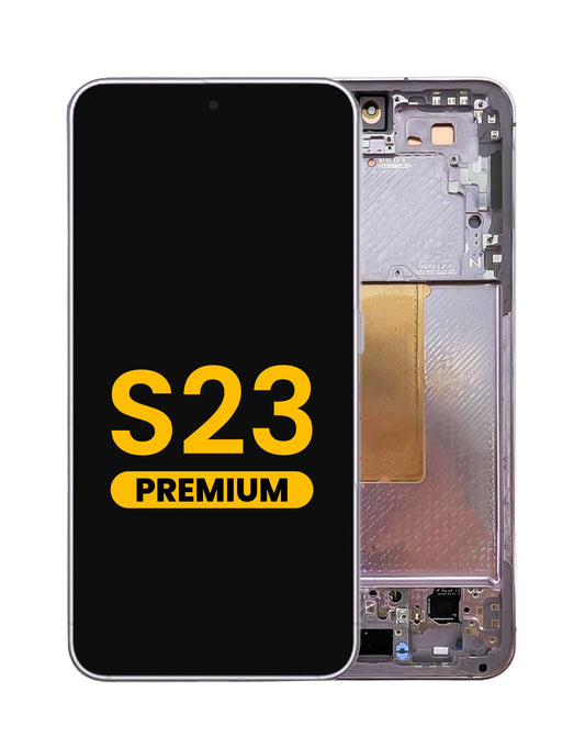 OLED Assembly with Frame for Galaxy S23 (S911) (LAVENDER) (Premium)