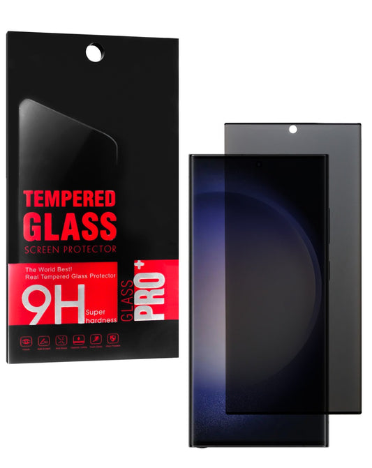 Privacy Tempered Glass for Galaxy S23 Ultra (Case Friendly / Anti-Spy / 1 Piece)