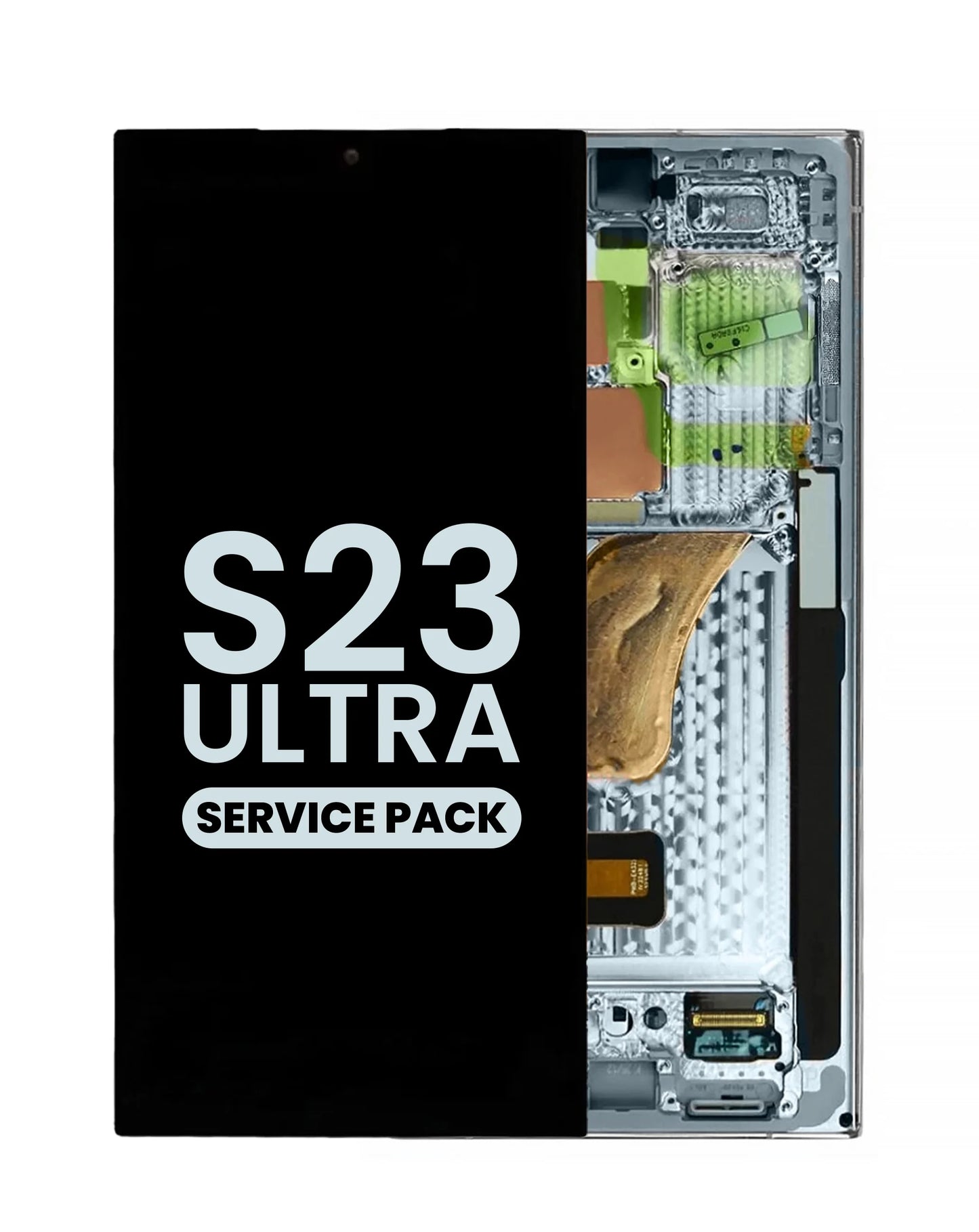 OLED Assembly with Frame for Galaxy S23 Ultra S918 (SKY BLUE) (Service Pack)