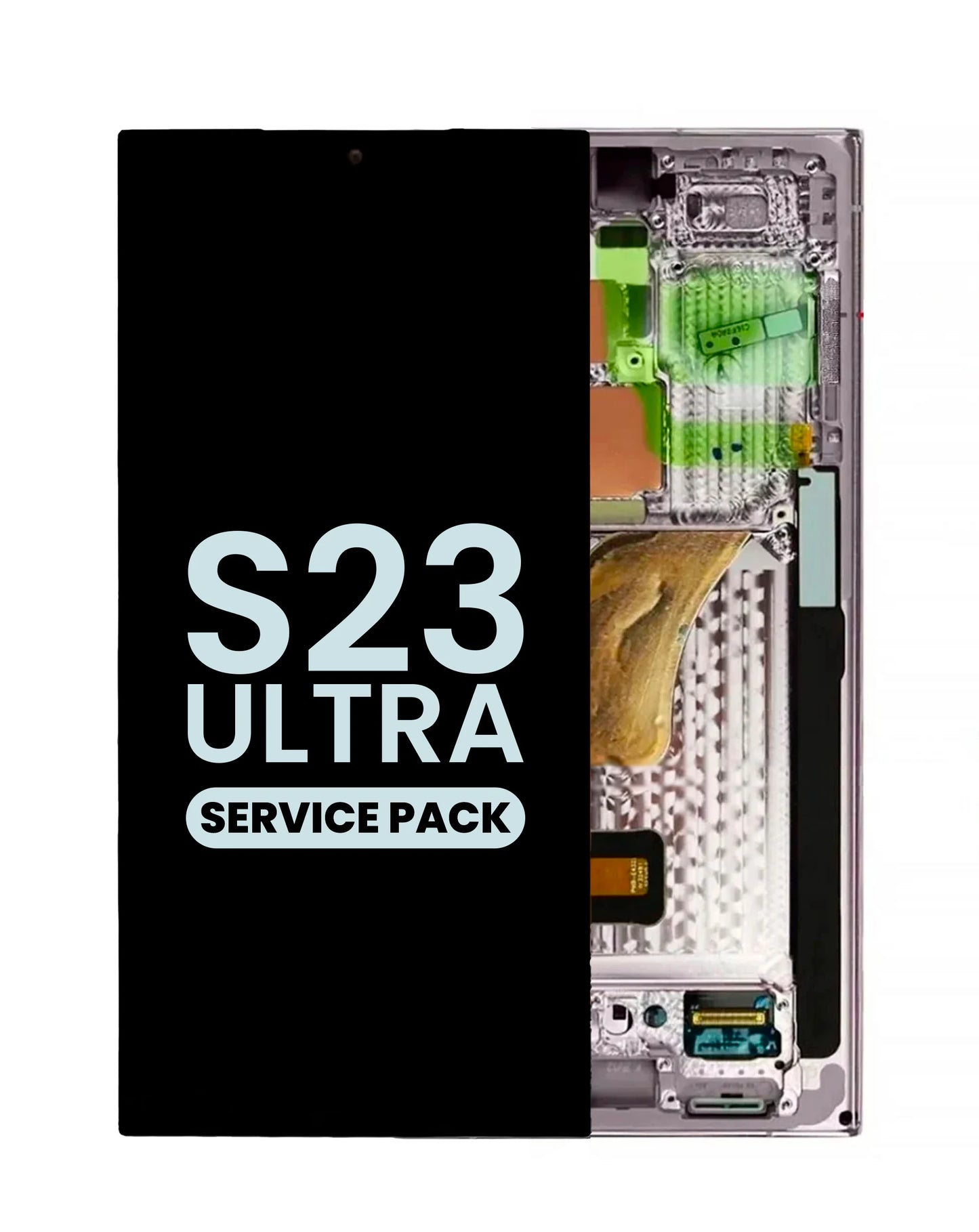 OLED Assembly with Frame for Galaxy S23 Ultra S918 (LAVENDER) (Service Pack)