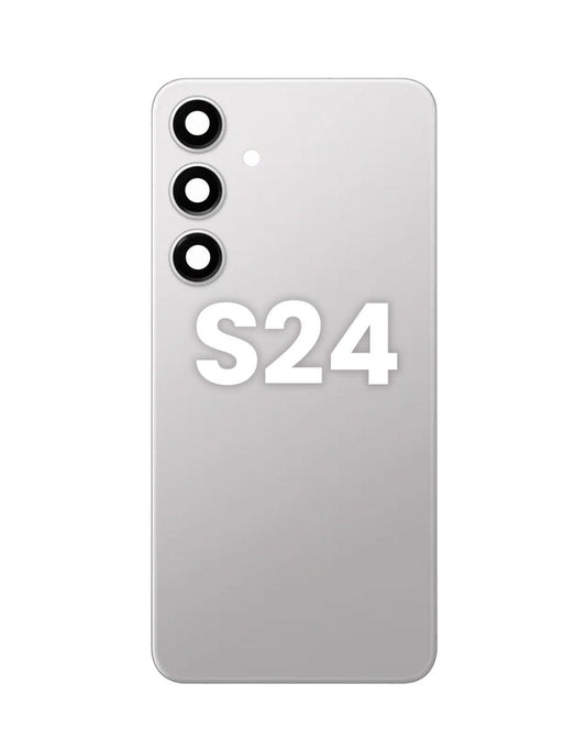 Back Glass with Camera Lens and Adhesive for Galaxy S24 (MARBLE GRAY)