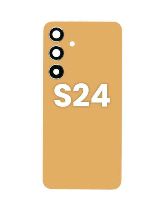 Back Glass with Camera Lens and Adhesive for Galaxy S24 (SANDSTONE ORANGE)