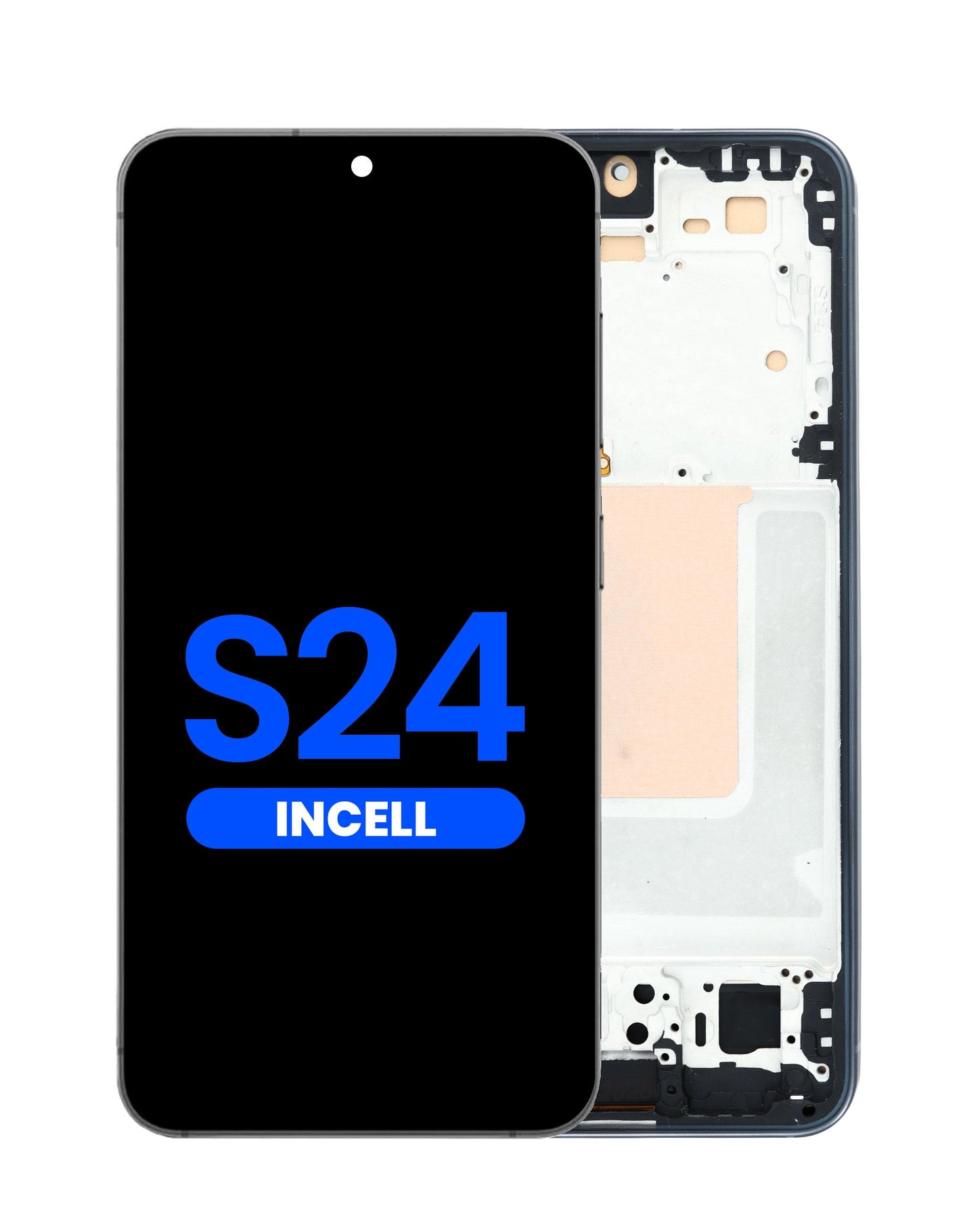 LCD Assembly with Frame for Galaxy S24 (S921) (ONYX BLACK) (Aftermarket Incell) (Does not support Fingerprint)