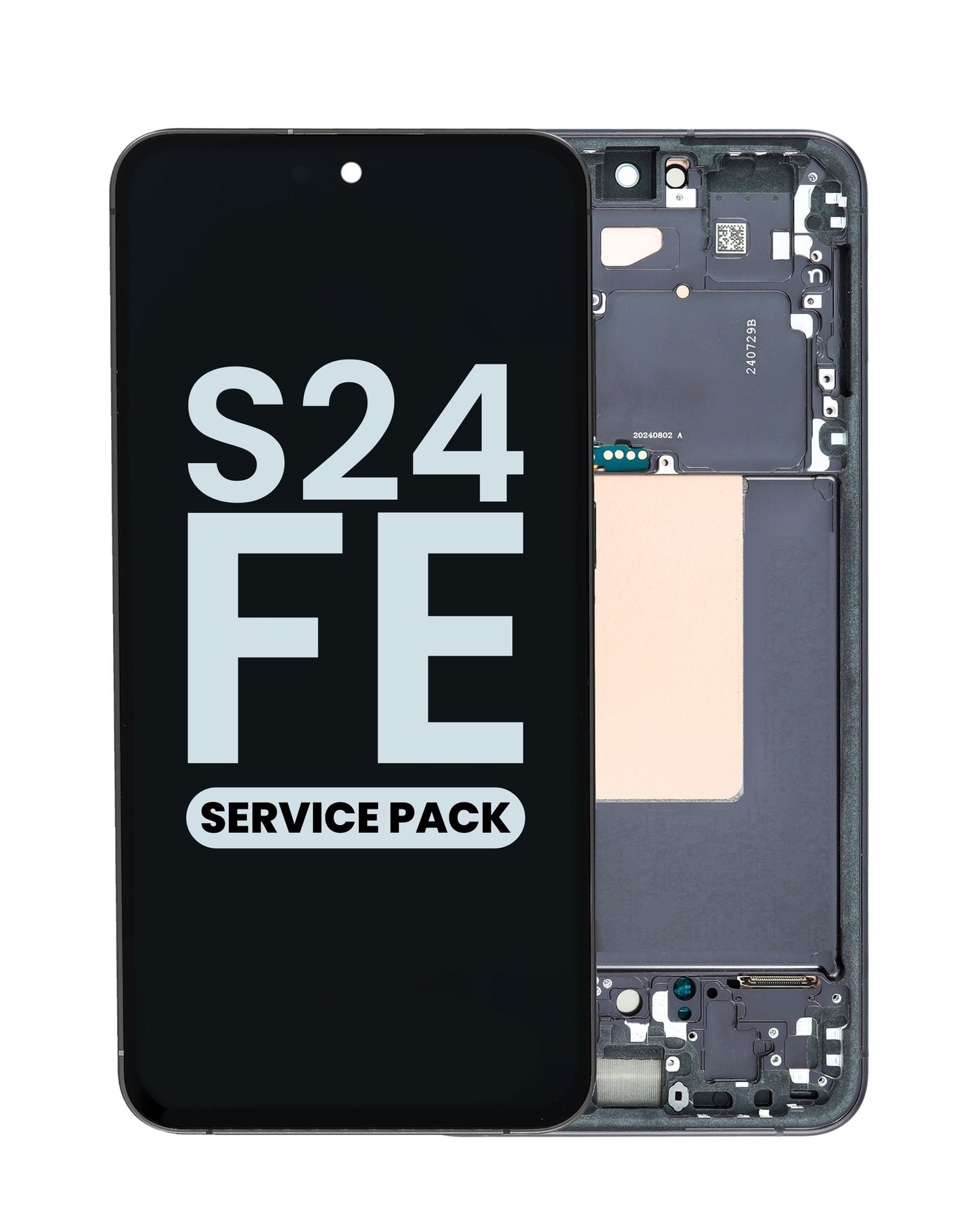 OLED Assembly with Frame for Galaxy S24 FE 5G (S721) (GRAPHITE) (Service Pack)
