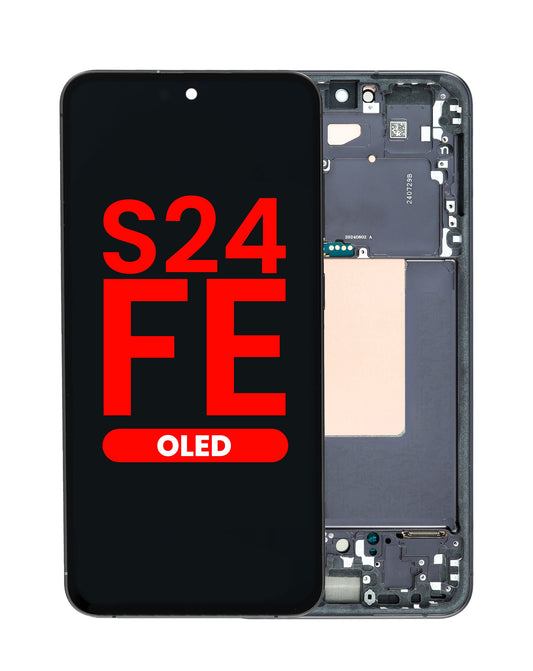 OLED Assembly with Frame for Galaxy S24 FE 5G (S721) (GRAPHITE) (Aftermarket OLED)