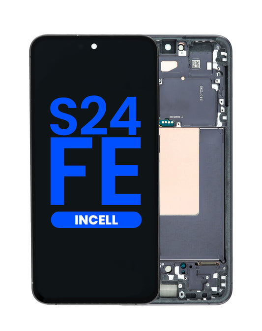 LCD Assembly with Frame for Galaxy S24 FE (S721) (GRAPHITE) (Aftermarket Incell) (Does not support Fingerprint)