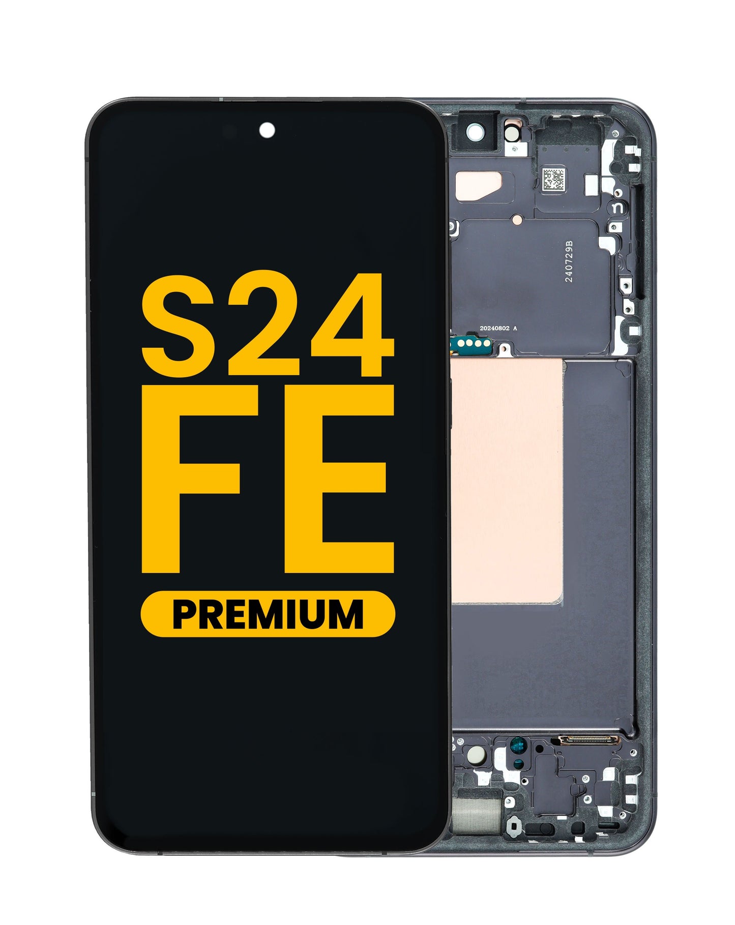 OLED Assembly with Frame for Galaxy S24 FE 5G (S721) (GRAPHITE) (Premium)