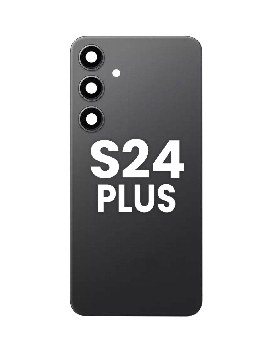 Back Glass with Camera Lens and Adhesive for Galaxy S24 Plus (ONYX BLACK)