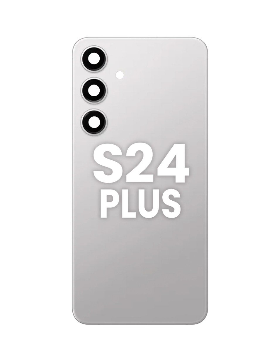Back Glass with Camera Lens and Adhesive for Galaxy S24 Plus (MARBLE GRAY)