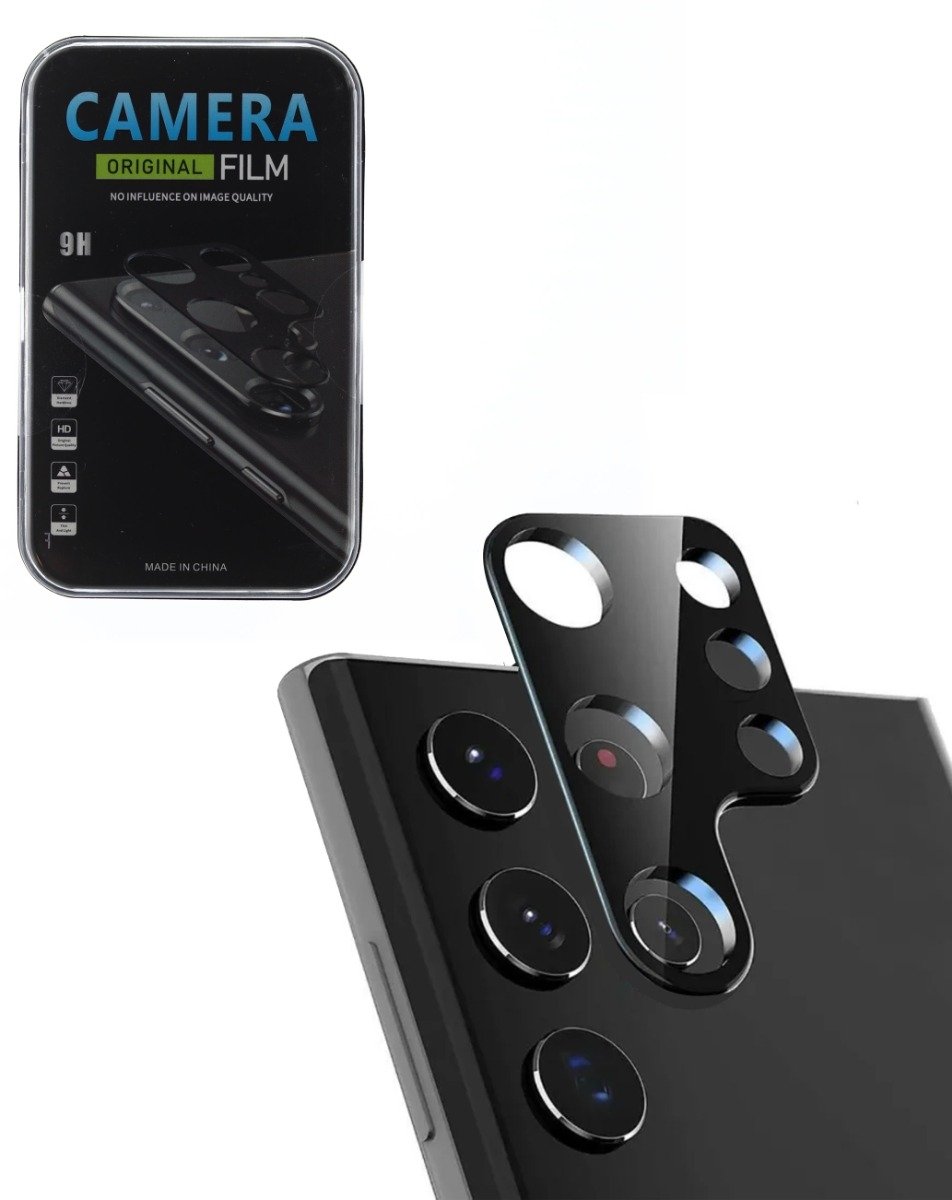 Back Camera Tempered Glass for Galaxy S24 Ultra (BLACK)