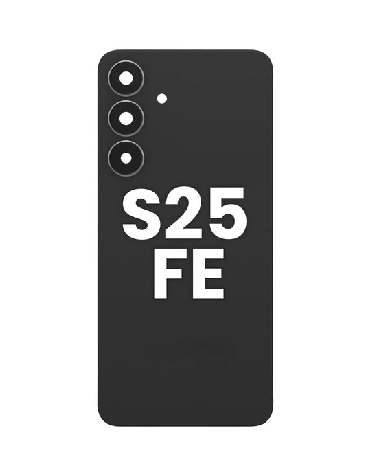 Back Glass with Adhesive and Back Camera Lens for Galaxy S25 FE (JETBLACK)