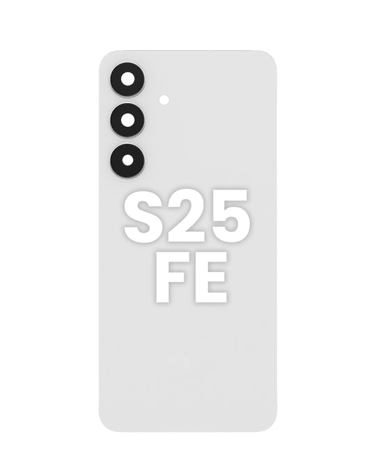 Back Glass with Adhesive and Back Camera Lens for Galaxy S25 FE (WHITE)